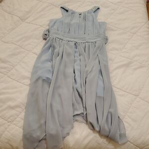 Rare Editions Light Blue Chiffon Girls Dress